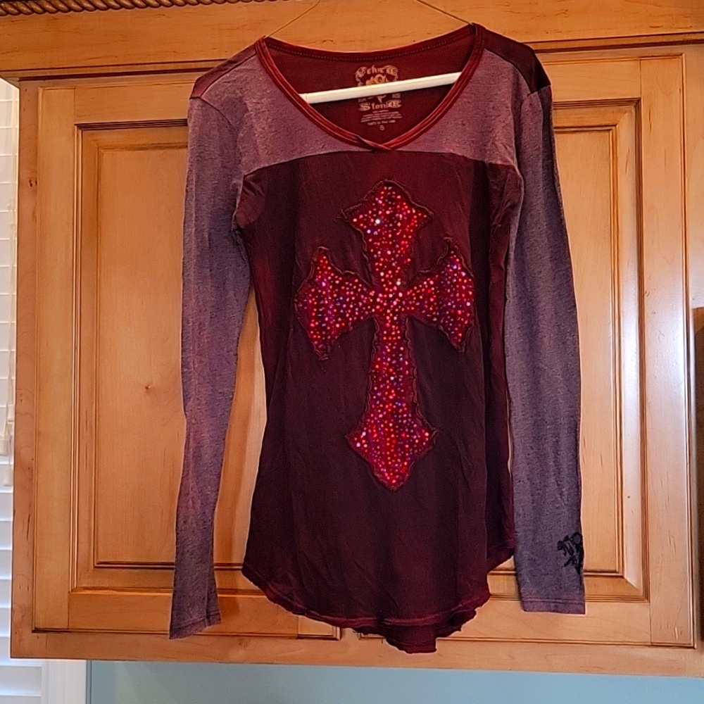 Adult S Buckle Maroon, beaded